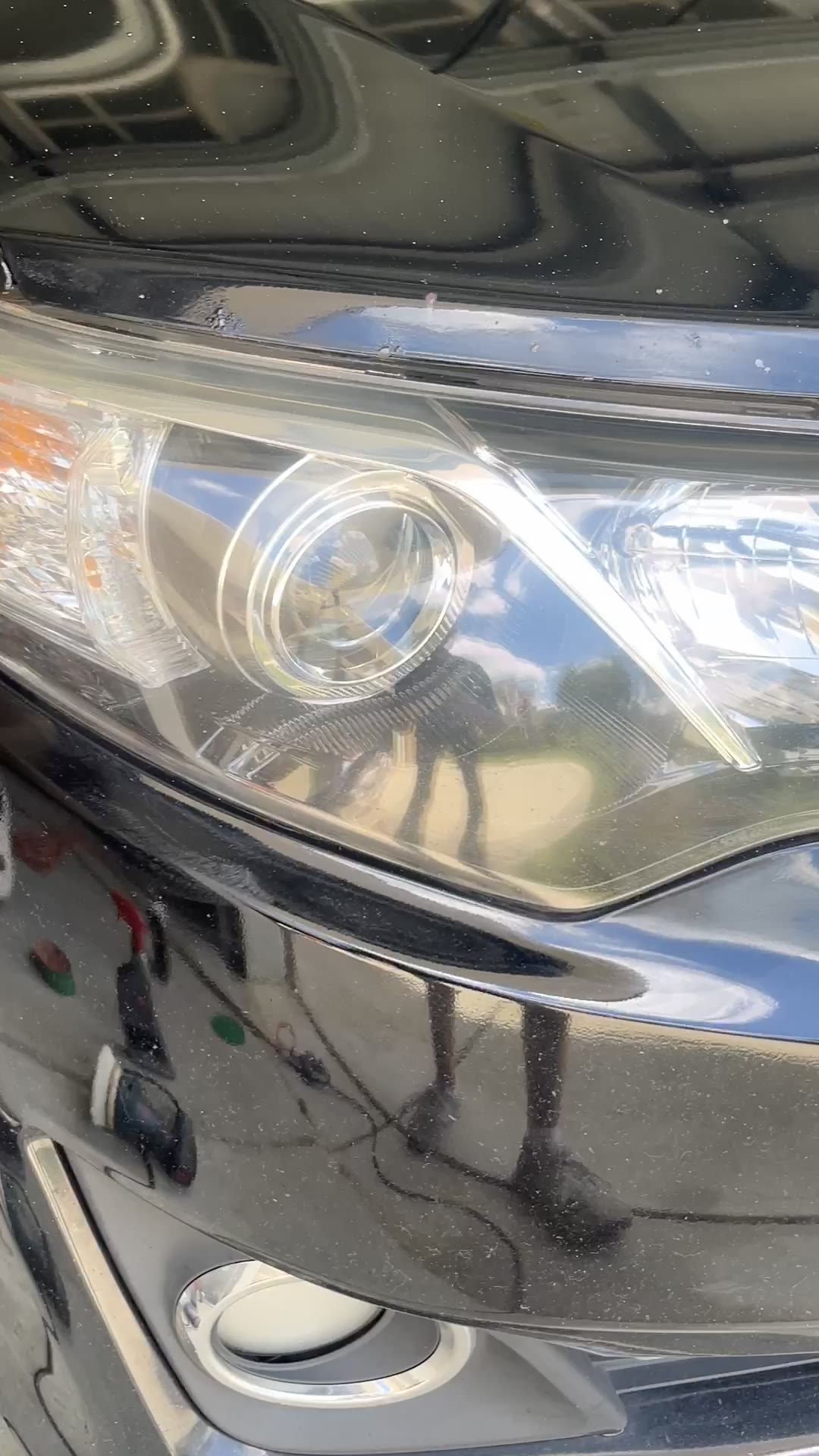 Crystal clear headlight after restoration