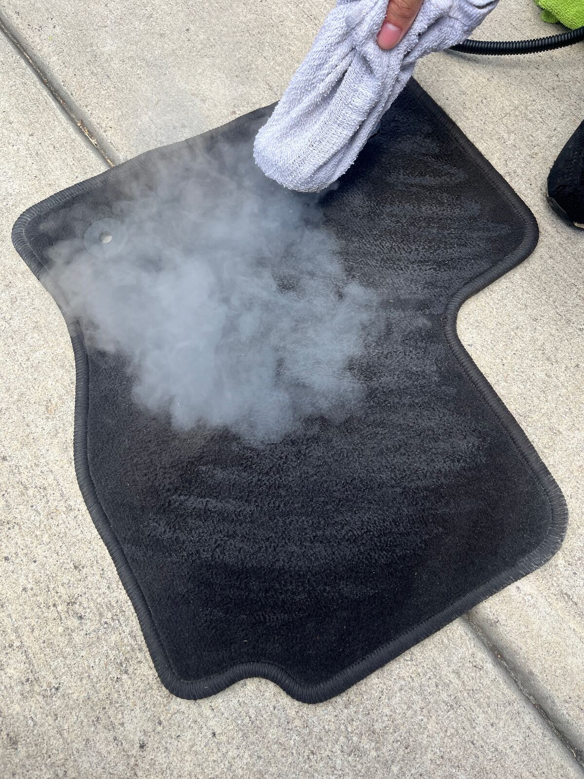 Steam cleaning interior